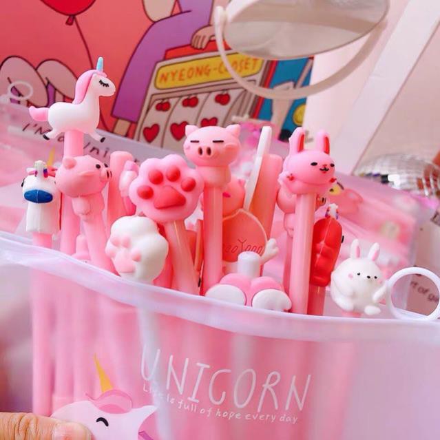 [KHUYẾN MÃI] ❤️Set 20 bút bi nước Pony dễ thương/Set 20 chiếc Bút bi nước Kute tặng kèm túi đựng bút SUSAN SHOP