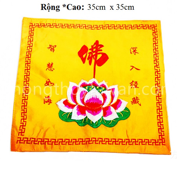 Túi vải Phật giáo SIÊU TIỆN 35cm 2 lớp satin(đựng sách,kinh...)