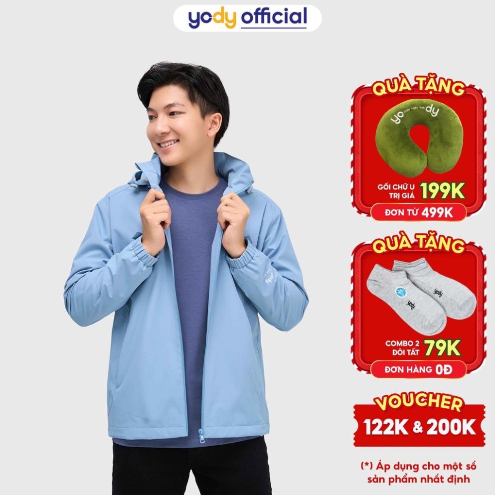 🌺 Áo khoác gió nam YODY súp sườn nhiều màu trẻ trung dễ phối đồ AKM4029