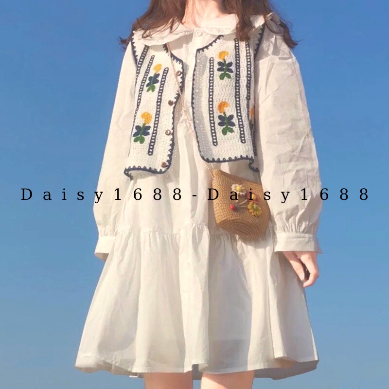 Sẵn- Áo Gile kiểu len móc nhiều mẫu mặc ngoài áo váy phong cách Vintage