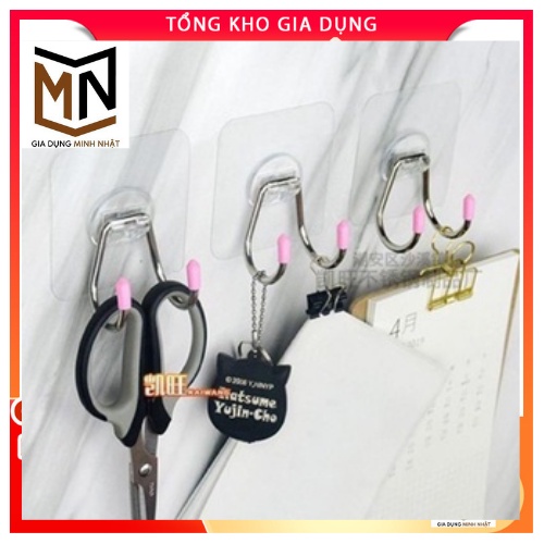 Móc dán tường inox 2 râu siêu chịu lực