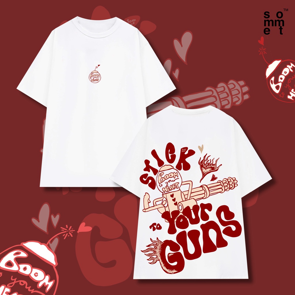Áo phông cộc tay Boom to your heart - T03