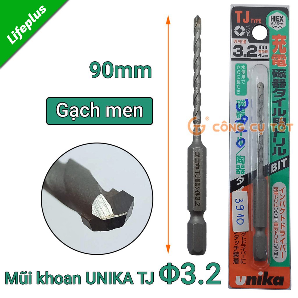 Mũi khoan gạch men chuôi lục UNIKA TJ Nhật