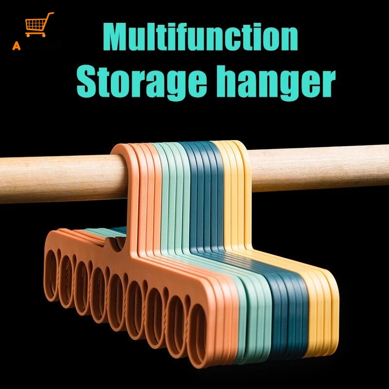Giá Đỡ Treo Quần Áo/Vớ/Đồ Lót 9 Lỗ Bằng Nhựa Không Để Lại Dấu Chống Gió Đa Năng Sáng Tạo