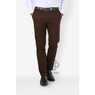 Quần dài Kaki nam - 100% cotton cao cấp (Nâu đậm) - HOA LONG