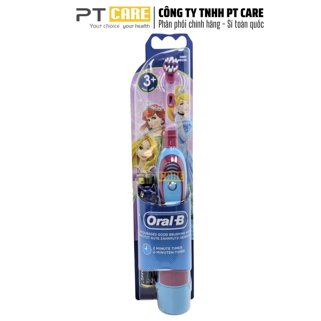 PT CARE | [HÀNG ĐỨC CHÍNH HÃNG, PIN AA] 01 Chiếc Bàn Chải Điện Oral B Kids Cao Cấp Cho Bé Trai Gái