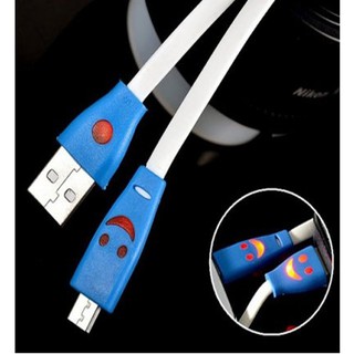 Cáp adroid mặt cười có đèn led xịn *Loại Tốt*