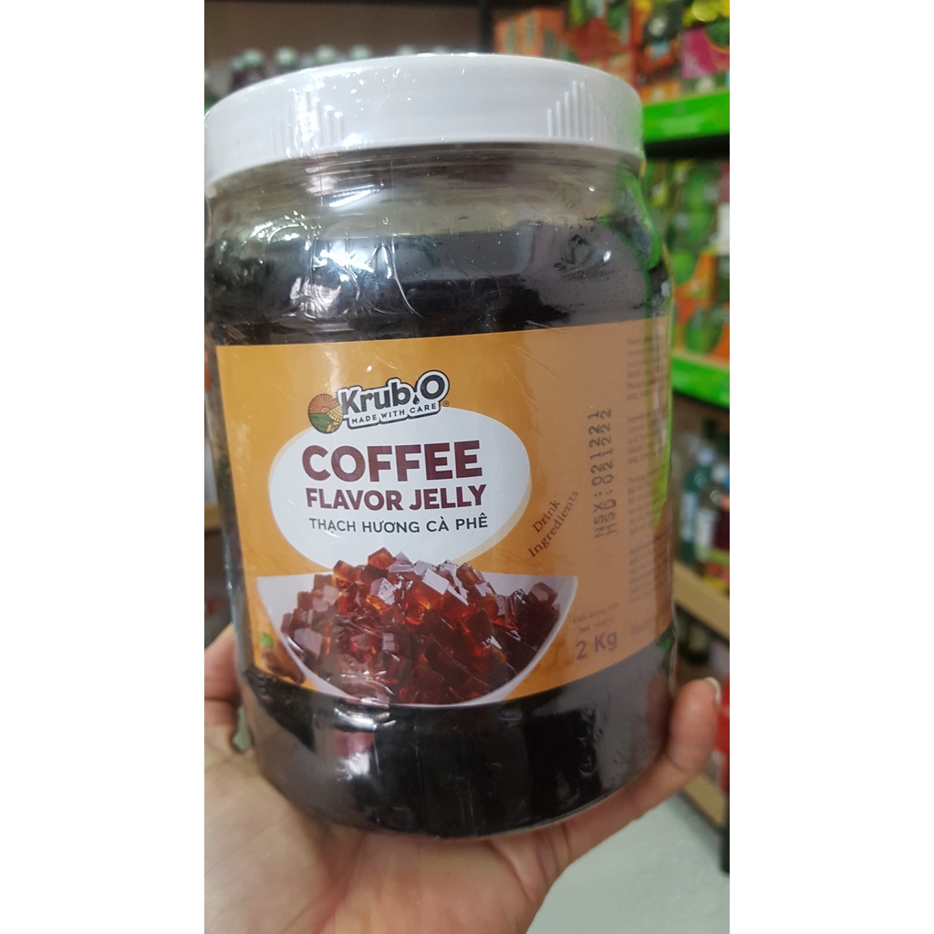 Thạch Cà Phê Krubo - Dai Giòn - Topping Cho Món Kim Cương Đen