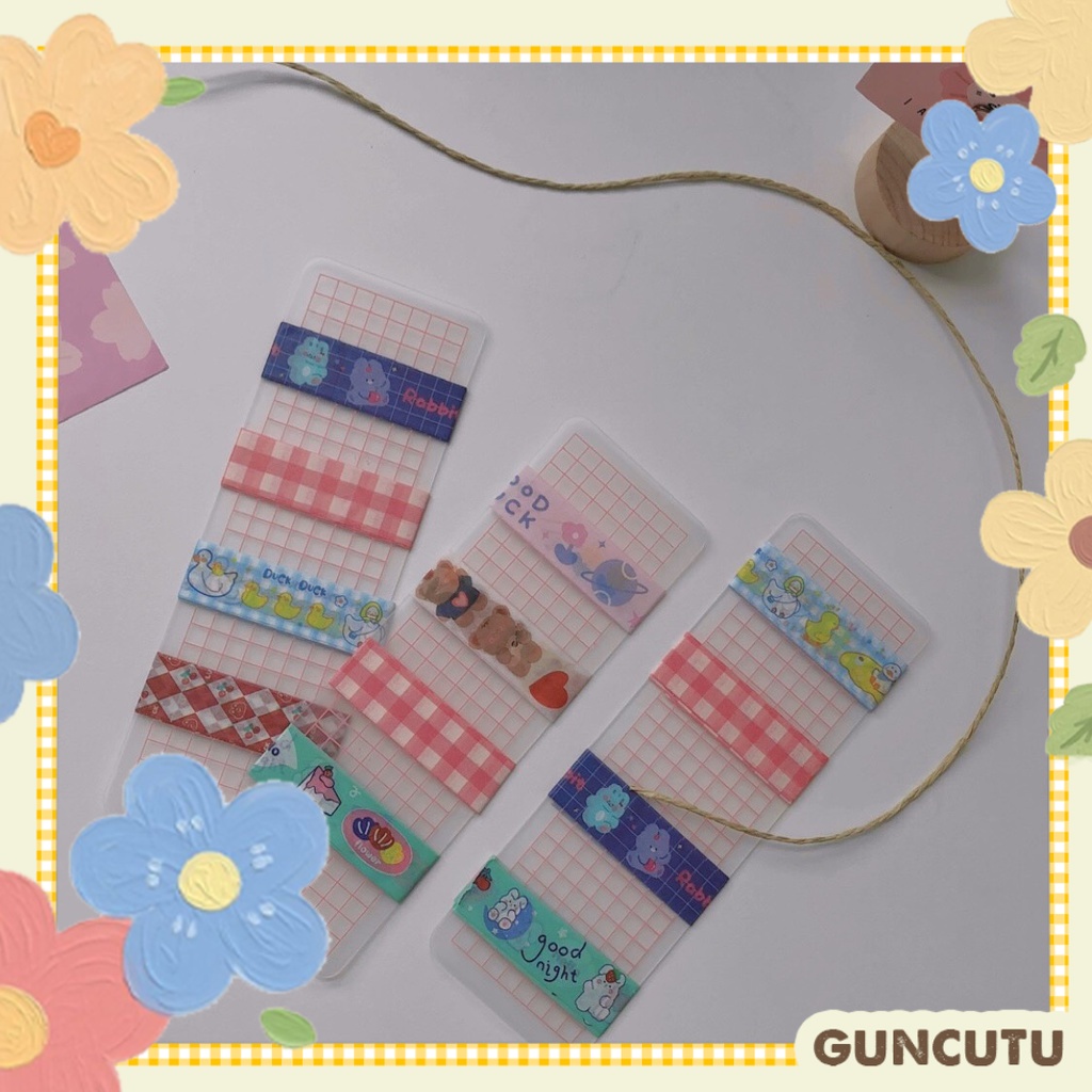 Tấm băng dán Washi tape chiết nhiều loại - Guncutu