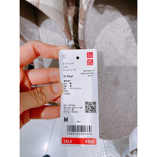 Dép đi trong nhà Uniqlo tag Nhật