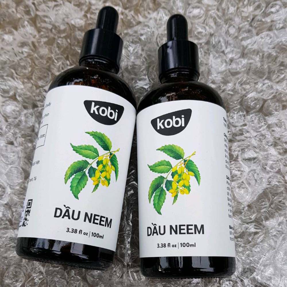 Dầu neem oil Kobi hữu cơ, nguyên chất, diệt bọ trĩ, nhện đỏ, rệp, sâu, bảo vệ hoa hồng, hoa lan -5 chai 100ml/chai