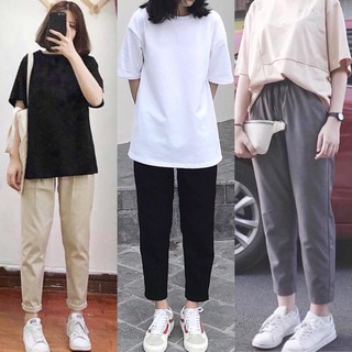Quần baggy kaki - 3 màu: Xam, đen, tan sáng - size M L XL - Nam, nữ mặc ok