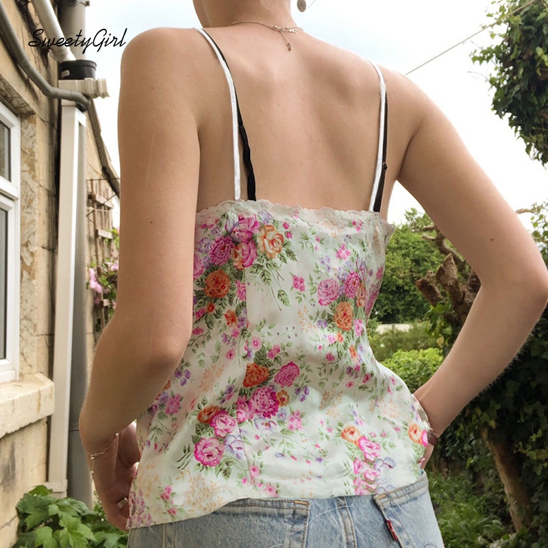 Áo Hai Dây Dáng Ôm In Họa Tiết Quyến Rũ Thời Trang Cho Nữ 2022