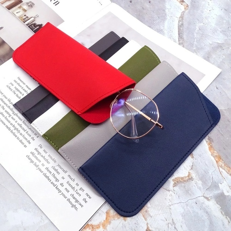 Túi Da PU Mềm Đựng Mắt Kính / Trang Sức Chống Bụi Màu Sắc Ngẫu Nhiên