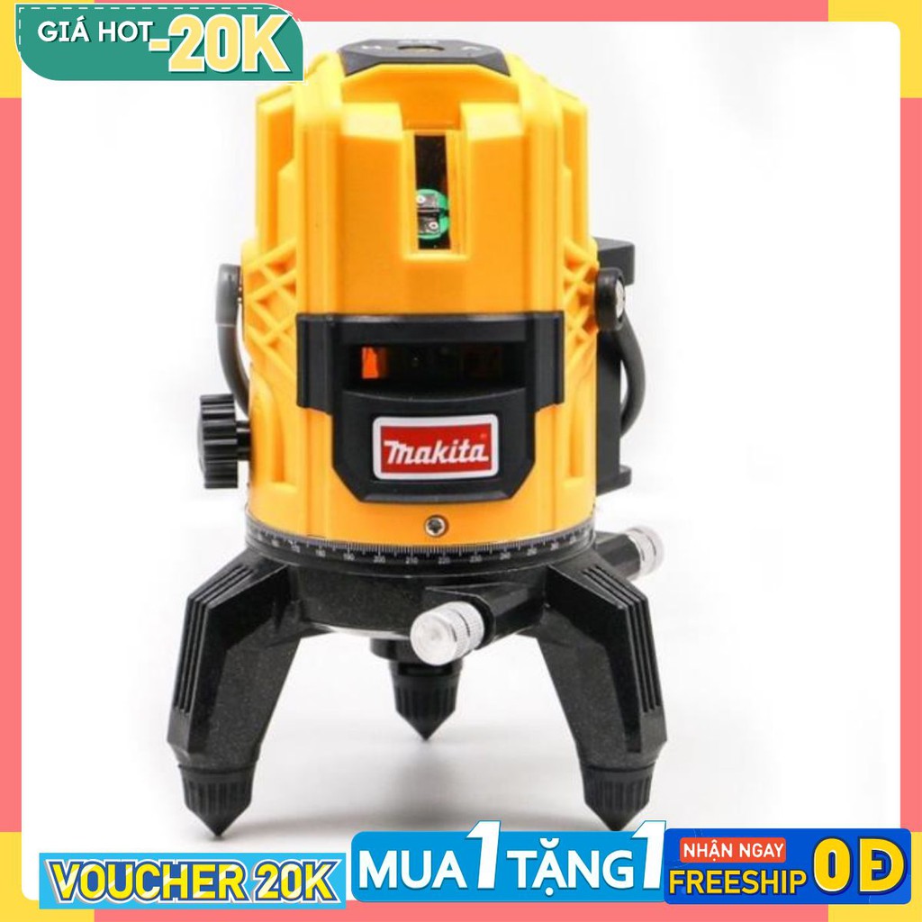 THIẾT BỊ CÂN BẰNG LASER MAKITA 5 TIA XANH,ĐIỀU CHỈNH TIA ĐẬM NHẠT