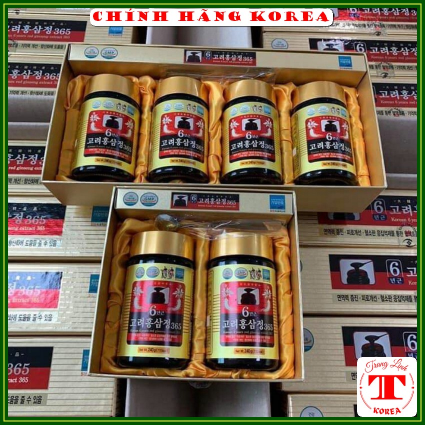 Cao hồng sâm 365 hàn quốc, hộp 2 lọ - Cao sâm hàn quốc Korean 6 Years Red Ginseng Extract Gold, tranglinh