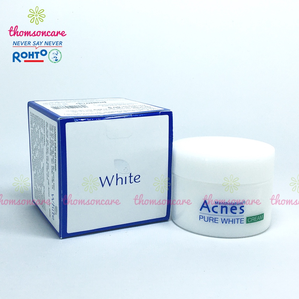 Kem dưỡng trắng da Acnes Pure White hũ 50g giảm thâm nám tàn nhang, giúp da tươi sáng