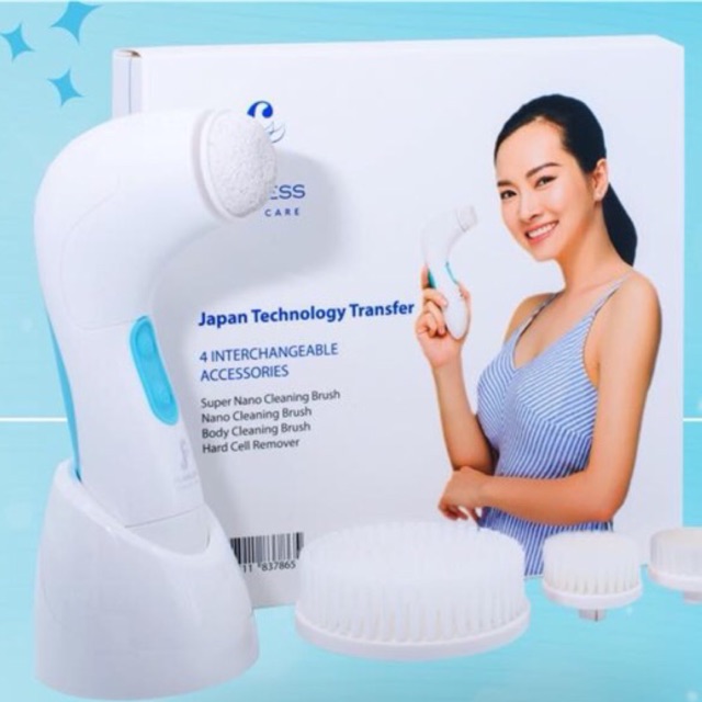 Thanh lý hàng tồn- Máy rửa mặt cọ Super Nano Flawless thế hệ mới nhất công nghệ Nhật Bản