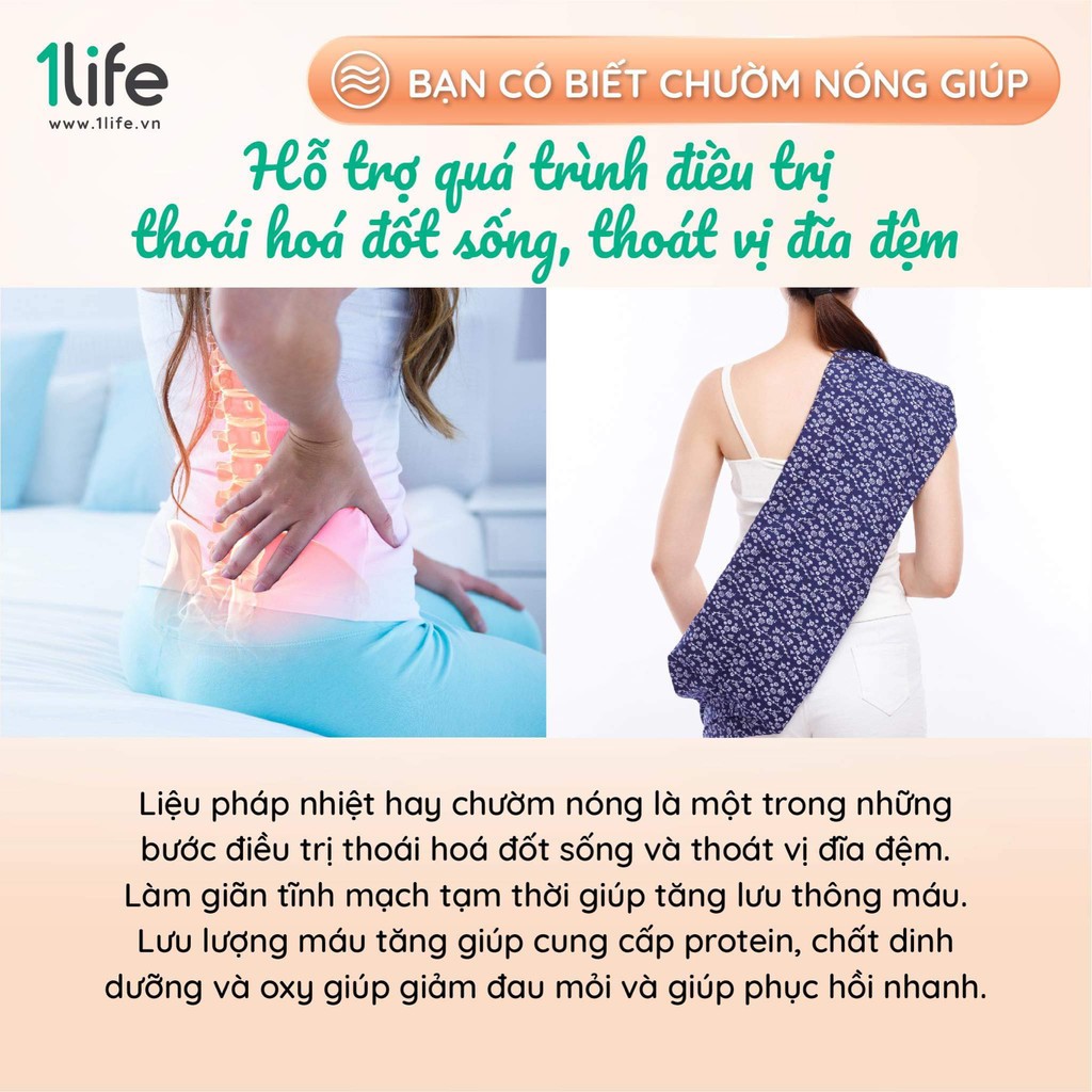 Gối Thảo Mộc / Túi thảo dược 1LIFE Chườm Lưng Bụng