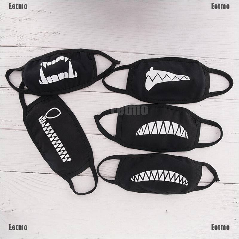 (Hàng Mới Về) Khẩu Trang Che Nửa Mặt Ba Lớp Bằng Cotton Họa Tiết Hoạt Hình Vui Nhộn Unisex | BigBuy360 - bigbuy360.vn