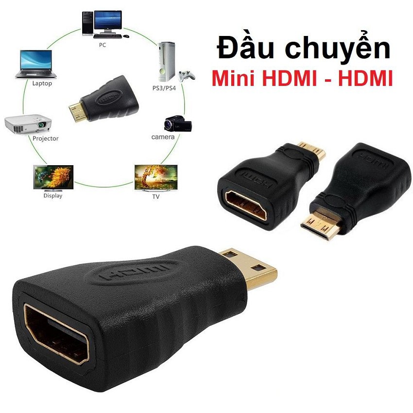 Đầu chuyển HDMI nhỏ ra HDMI lớn cho PC , LAPTOP, Tivi, Máy tính bảng