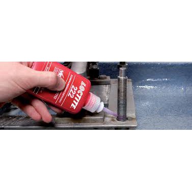 Keo khóa ren Loctite 222, khóa bulong, đai ốc tác dụng tốt cho tất cả các loại ren kim loại, chai 50ml