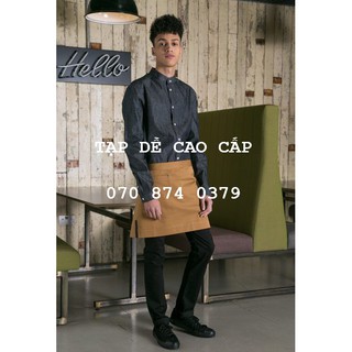 Tạp dề ngắn cột thắt lưng - Tạp dề phục vụ nhà hàng vải nhập 100%