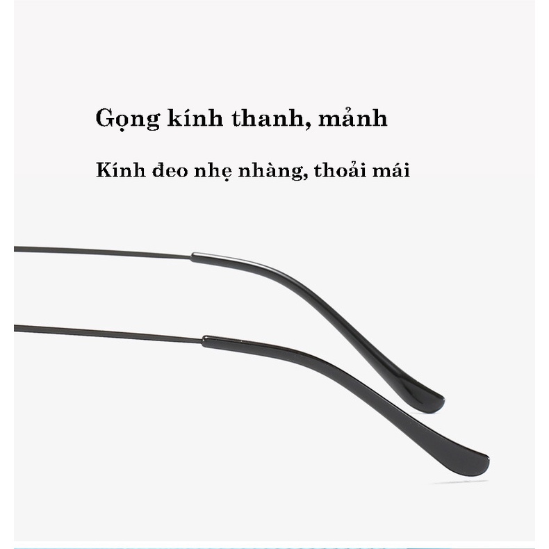 Kính Đổi Màu Chống Tia UV Khi Ra Nắng iGlas 066, Gọng Kim Loại Vuông Bo Tròn Dành Cho Nam Nữ Mới 2023