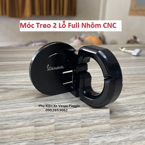 Móc Treo Đồ Vespa CNC Kim Loại Cao Cấp ( Loại 2 Lỗ bắt ốc )