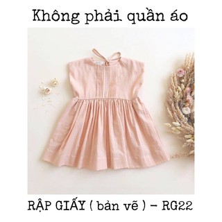 219 rập giấy_ váy bé gái