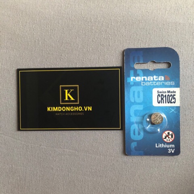 Pin CR1025 Renata Lithium 3V Chính Hãng Vỉ 1 Viên 1025 - Made In Swiss