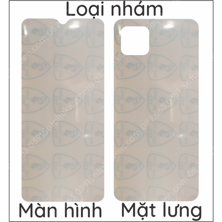 Dán PPF Oppo A16k loại trong,nhám, da cá sấu dành cho màn hình, mặt lưng, mặt lưng bo viền