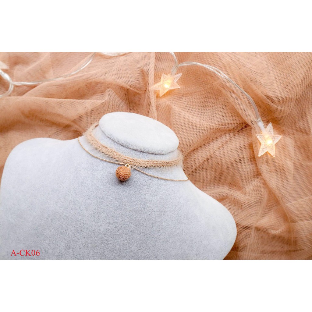 Choker xinh BST màu nâu A-ck01-06 Mayconner