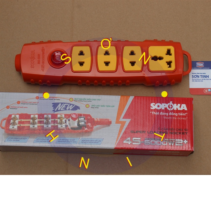 Ổ cắm điện chịu tải 6000W SOPOKA (Không dây)