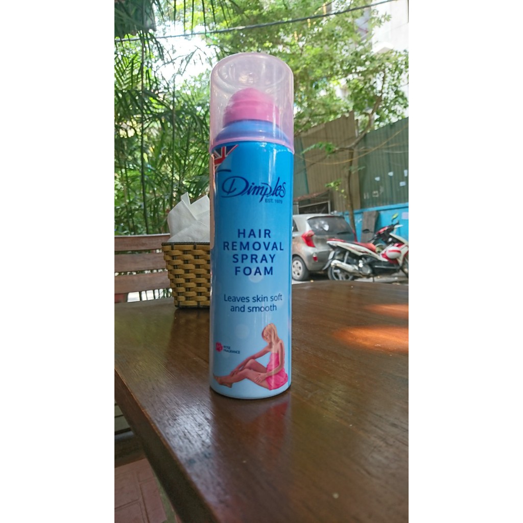 Kem Triệt lông Dimples dạng bọt - Hàng nhập khẩu Anh - Loại to 200ml chai xịt