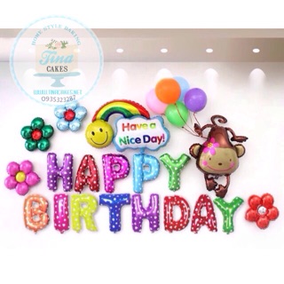 Set bóng sinh nhật tuổi khỉ sn12 - Bóng tráng nhôm trang trí background sinh nhật thôi nôi cho bé