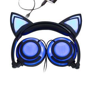 Tai Nghe Streamer Chụp Tai Thiết Kế Tai Mèo Có Đèn LED - Siêu Dễ Thương - Cute