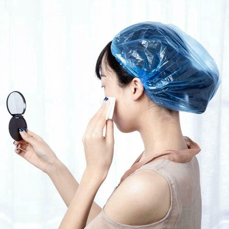 Set 100 mũ tắm trong suốt co giãn sử dụng một lần tiện lợi