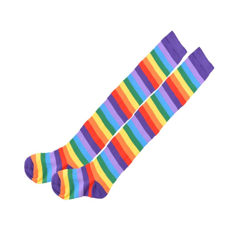 Vớ Giữ Ấm Cánh Tay Chân Họa Tiết Sọc Cầu Vồng Dành Cho Hóa Trang Halloween