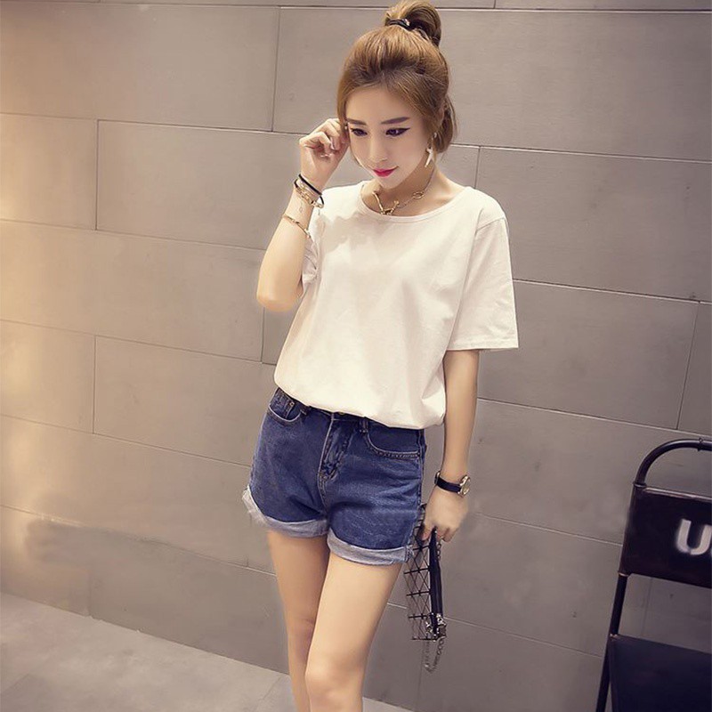 Áo thun nữ tay ngắn khoét lưng phối dây thời trang gợi cảm