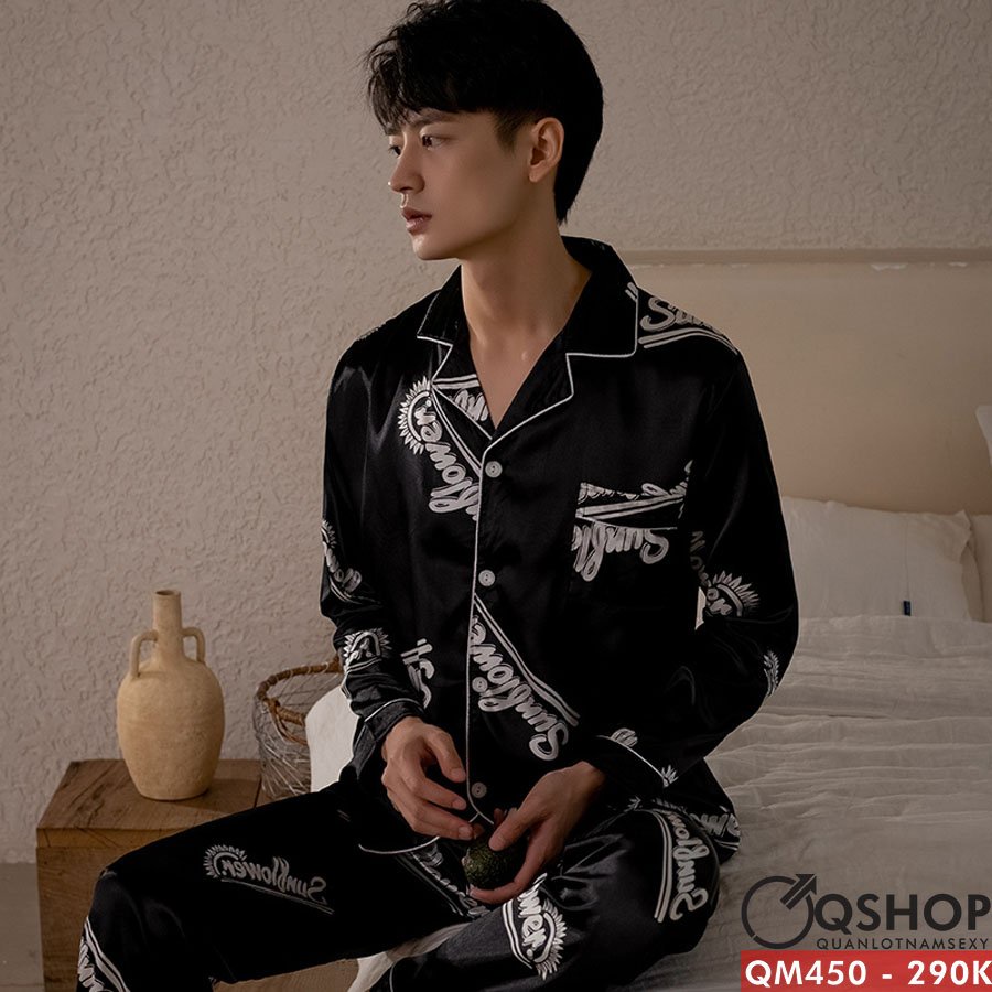 Bộ đồ pijama nam quần dài, tay dài QM450