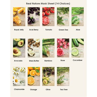 [ MIẾNG LẺ ]  [BILL HÃNG] Mặt nạ Nature Republic Real Nature Mask Sheet