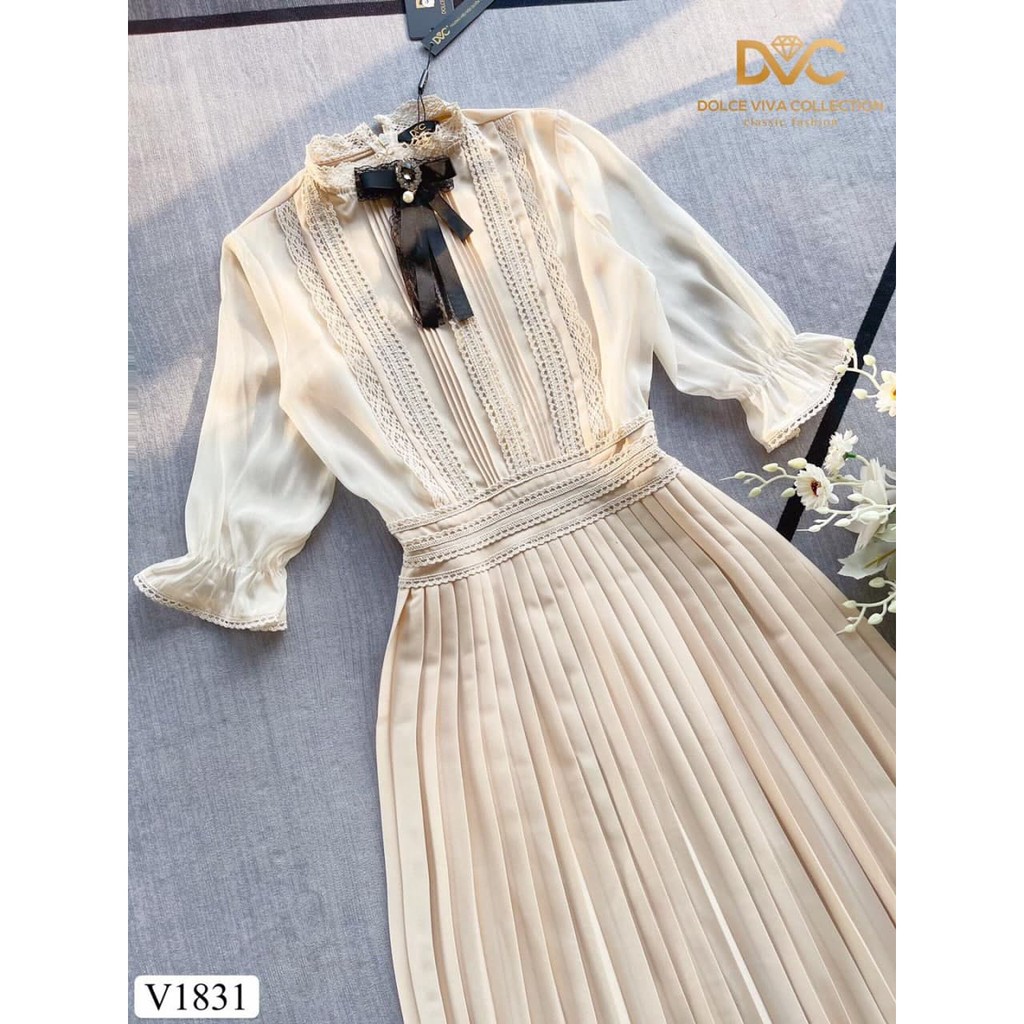 [Nhập WAMAR931 giảm ngay 15k]Đầm thiết kế cổ nơ dáng váy xếp ly nhẹ mặc lên tiểu thư V1831_Zin Boutique [Kèm ảnh thật] | BigBuy360 - bigbuy360.vn