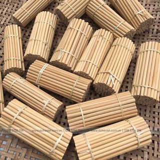 Bộ 1000 Ống hút tre hàng xuất khẩu tái sử dụng dành cho quầy cà phê, trà sữa | Đồ Tre Việt Nam