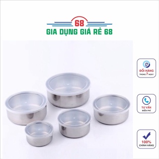 Bộ 5 bát inox cao cấp Kèm nắp đậy bảo quản, đựng đồ ăn tiện lợi