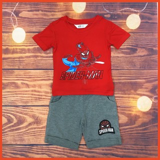 Bộ thun ngắn tay spider-man bé trai