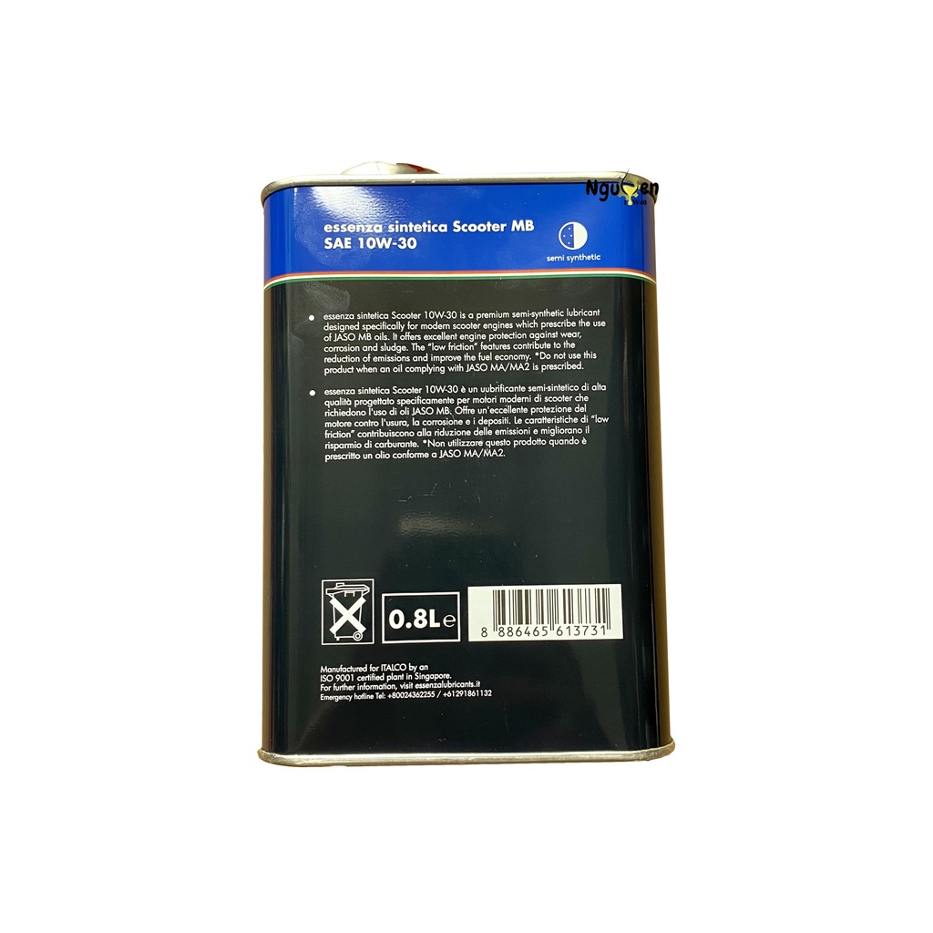 Nhớt xe tay ga Essenza Sintetica 10w30 800ml