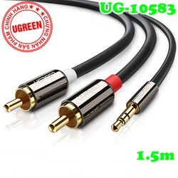 Cáp Audio 3.5mm ra 2 Đầu Hoa sen Ugreen 10583 Dài 1.5m Chính Hãng