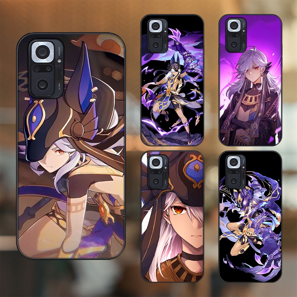 Ốp lưng Xiaomi Redmi Note 10 Pro viền đen in hình Cyno Genshin Impact