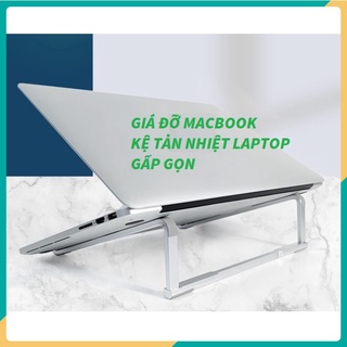 Kệ tản nhiệt Laptop kiêm giá đỡ Macbook nhôm gấp gọn chắc chắn dạng tam giác SJZJ009